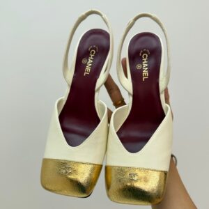 chanel sandals square toe lambskin