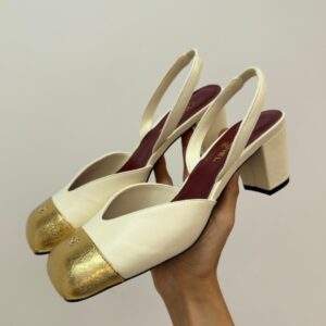 chanel sandals square toe lambskin