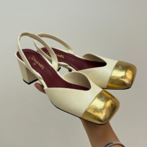 chanel sandals square toe lambskin