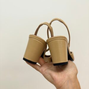 chanel sandals square toe lambskin