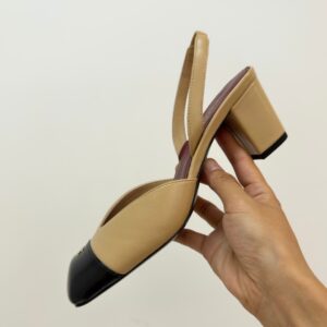 chanel sandals square toe lambskin