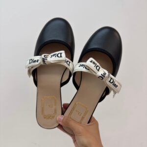 dior lady bow mules