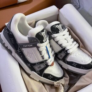 LV Trainer Sneaker Gray Denim