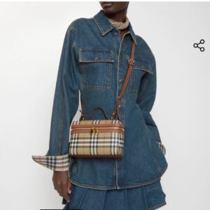 mini check vanity bag