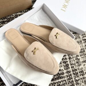 dior baby bow mule sky blue suede goatskin
