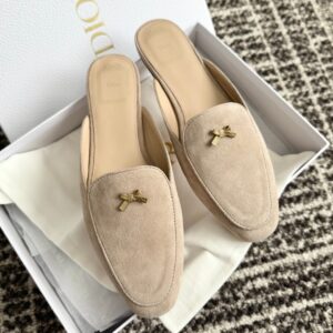 dior baby bow mule sky blue suede goatskin