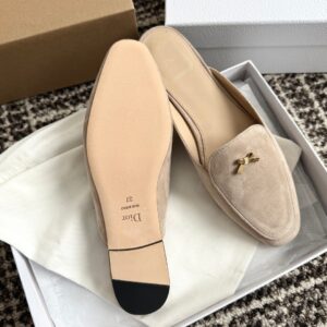 dior baby bow mule sky blue suede goatskin