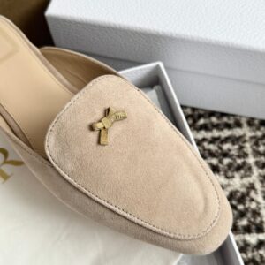 dior baby bow mule sky blue suede goatskin