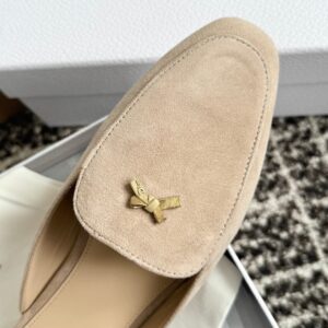 dior baby bow mule sky blue suede goatskin
