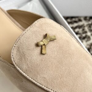 dior baby bow mule sky blue suede goatskin