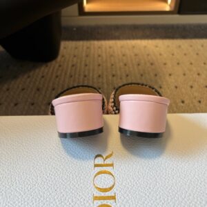 dioriviera dior woven heeled slide