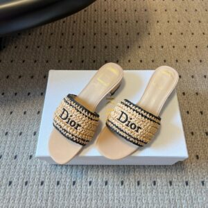 dioriviera dior woven heeled slide