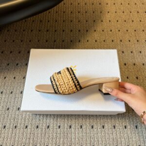 dioriviera dior woven heeled slide