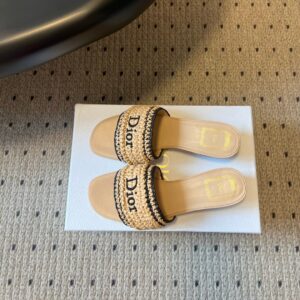 dioriviera dior woven heeled slide