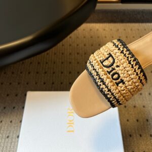 dioriviera dior woven heeled slide