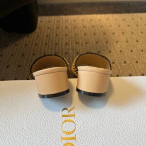 dioriviera dior woven heeled slide