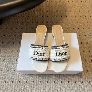 dioriviera dior woven heeled slide