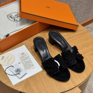 hermes 185 oasis heels sandals 89/noir crystals (copy)
