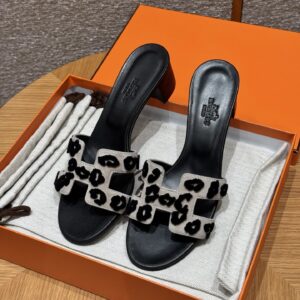 hermes 185 oasis heels sandals 89/noir black crystals (copy)