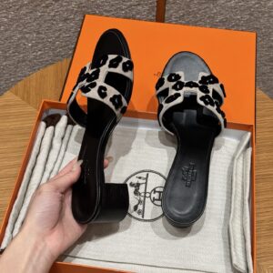 hermes 185 oasis heels sandals 89/noir black crystals (copy)