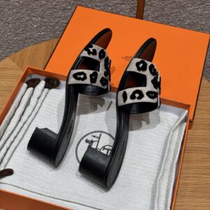 hermes 185 oasis heels sandals 89/noir black crystals (copy)