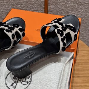 hermes 185 oasis heels sandals 89/noir black crystals (copy)
