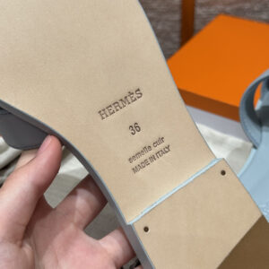 Hermes 185 Oasis Heels Sandals Glacier Blue hermes 185 oasis heels sandals silver (copy)