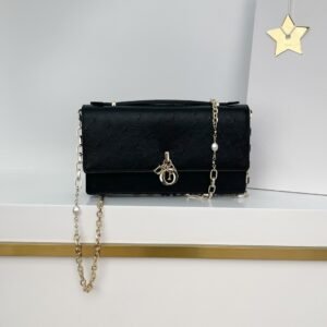 lady dior small handbag pink ostrich calfskin (copy)