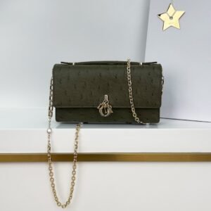 lady dior small handbag pink ostrich calfskin (copy)