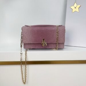 lady dior small handbag pink ostrich calfskin (copy)