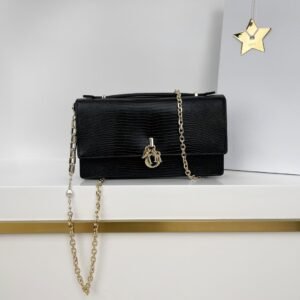 lady dior small handbag pink ostrich calfskin (copy)