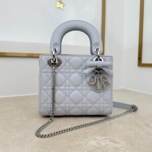 dior qixi mini lady dior bag with chain beige (copy)