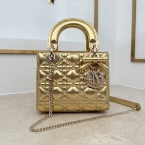 dior qixi mini lady dior bag with chain light grey (copy)