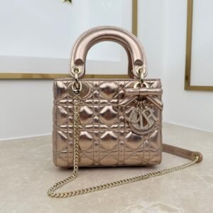 dior qixi mini lady dior bag with chain light grey (copy)