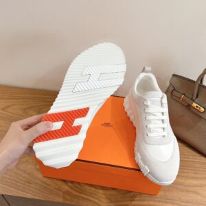 Hermes Bouncing Sneaker White Suede and Calf Leather Wsxc1787761956324 7 300x300
