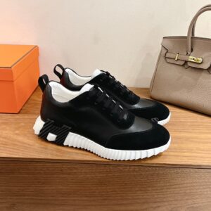 hermes bouncing sneaker white suede and calf leather (copy)