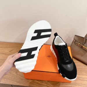 Hermes Bouncing Sneaker Black Suede and Calf Leather hermes bouncing sneaker white suede and calf leather (copy)