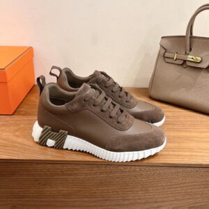 hermes bouncing sneaker white suede and calf leather (copy)
