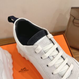hermes bouncing sneaker white suede and calf leather (copy)