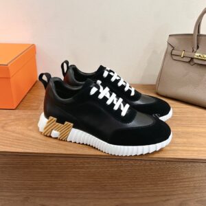 hermes bouncing sneaker white suede and calf leather (copy)