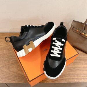 hermes bouncing sneaker white suede and calf leather (copy)