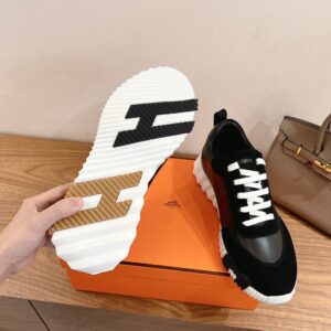 hermes bouncing sneaker white suede and calf leather (copy)