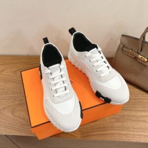 hermes bouncing sneaker black suede and calf leather (copy)