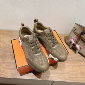 hermes bouncing sneaker grey green suede and calf leather (copy) (copy)