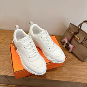 hermes bouncing sneaker blue suede calf leather with mesh (copy)