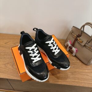 hermes bouncing sneaker blue suede calf leather with mesh (copy)