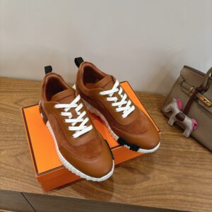 hermes bouncing sneaker blue suede calf leather with mesh (copy)
