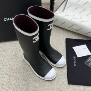 chanel rain boots for women