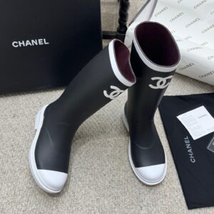 chanel rain boots for women