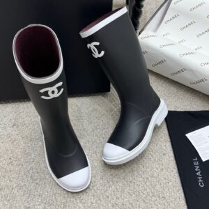 chanel rain boots for women